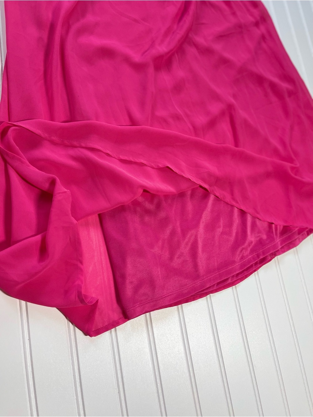 Lush Fuchsia Pink Pleated Halter Swing Dress | Large | Y2K Barbiecore - Picture 5 of 8